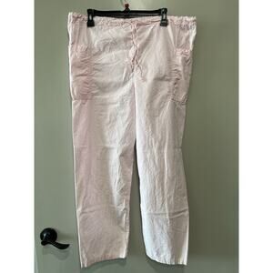 Naf Naf Paris 100% cotton Powder Pastel Pink Pant Sz French 8 Coastal ,vacation